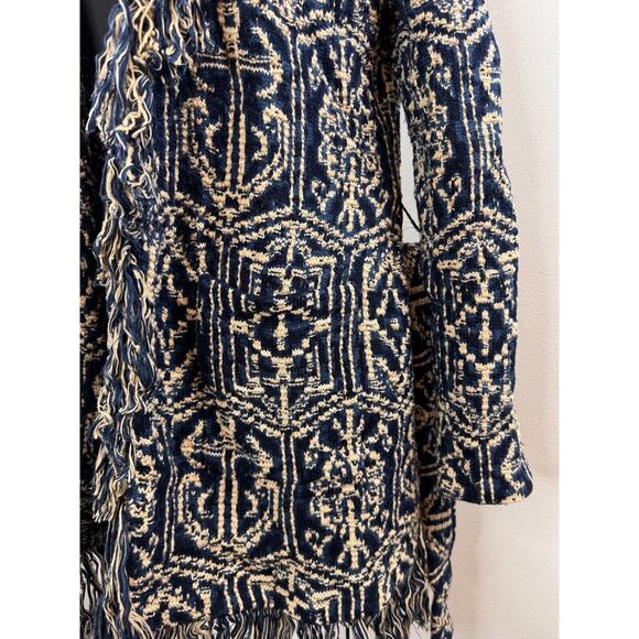 Ralph Lauren Blue and Beige Patterned Cardigan - Picture 4 of 9